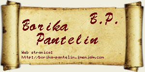 Borika Pantelin vizit kartica